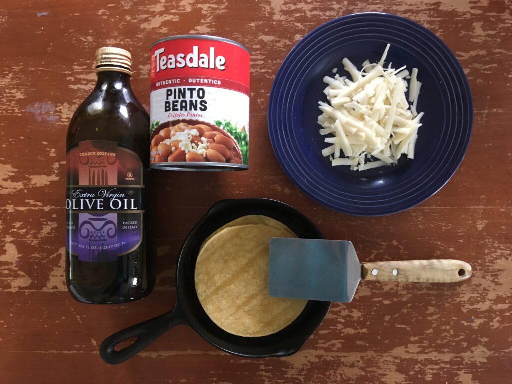 Pinto bean quesadilla ingredients