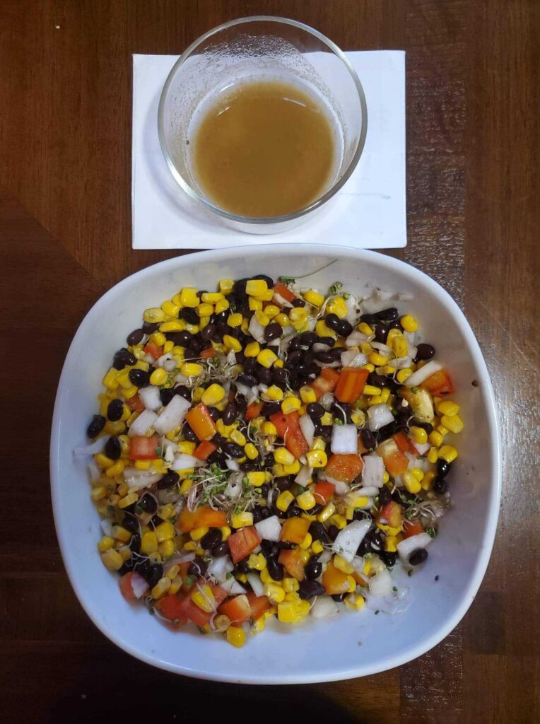 Bumblebee salad and dressing