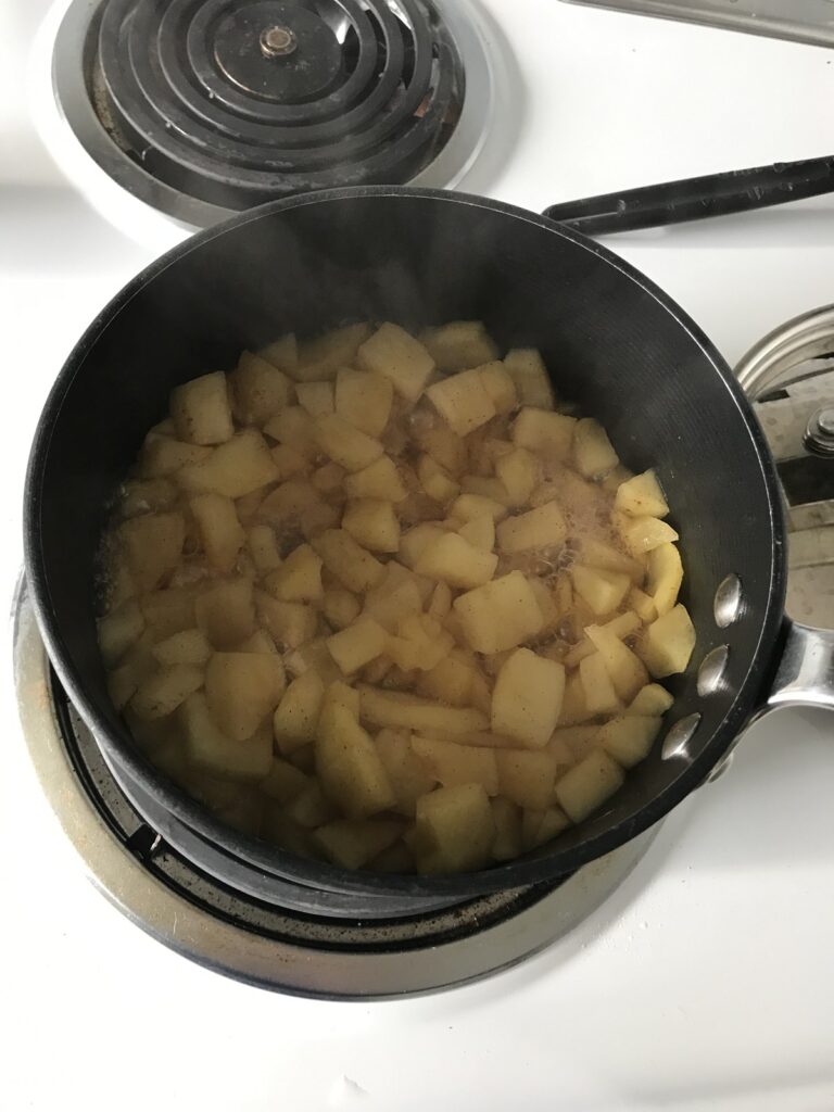 Applesauce on stove