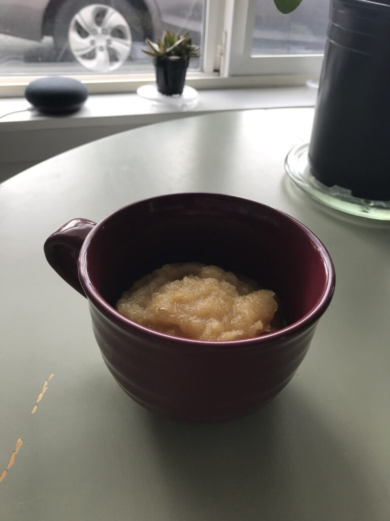 Applesauce in a cup