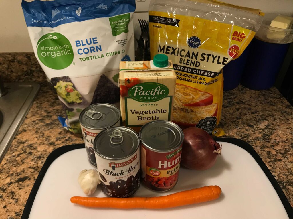 Black bean soup ingredients