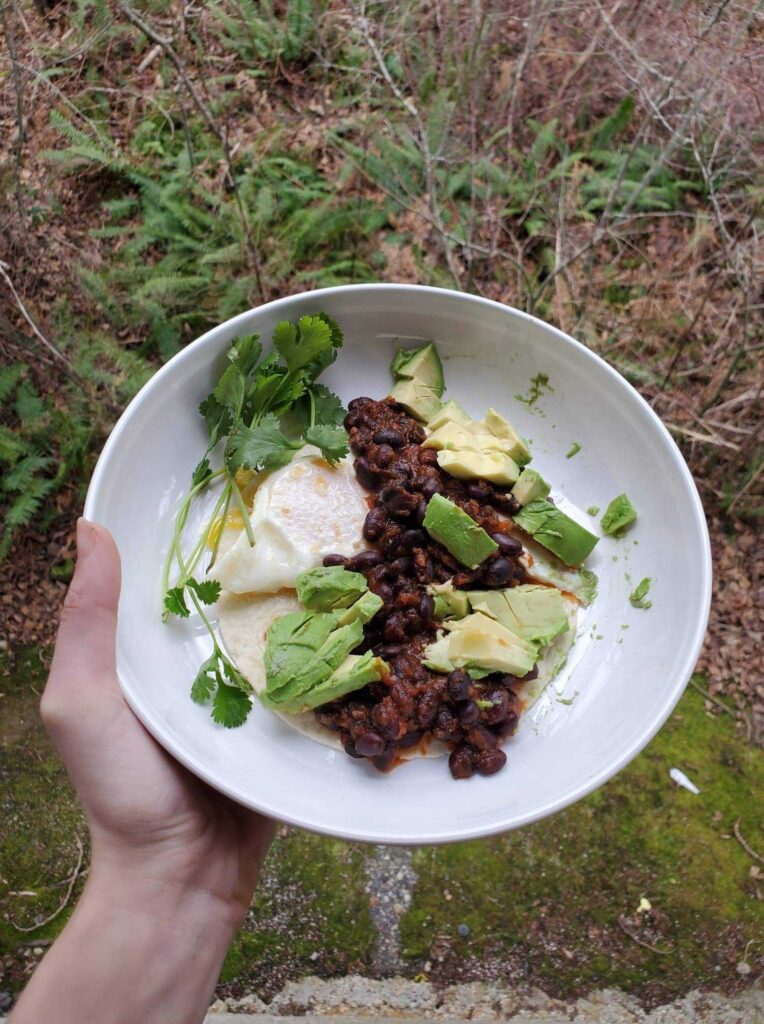 Bowl of huevos rancheros