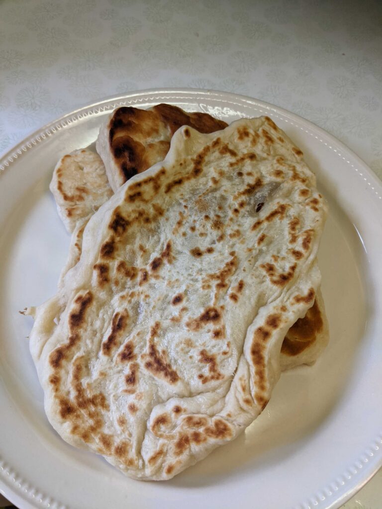 Naan on plate